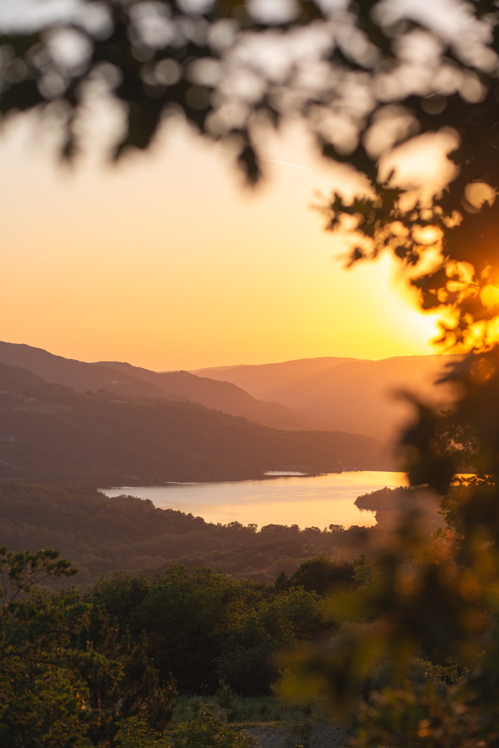 Zalazak sunca nad jezerom Butoniga